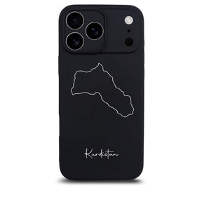 Kurdistan Handyhülle für iPhone 17 Pro – Rückseite mit Landkarte und Schriftzug