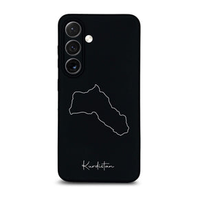 Kurdistan Handyhülle für Samsung Galaxy S23 bis S26 – Rückseite mit Landkarte und Schriftzug