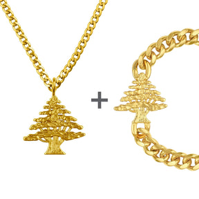 Libanon Wappen Schmuck Set Herren Edelstahl Kollektion