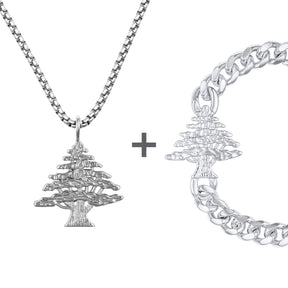 Libanon Wappen Schmuck Set Herren Edelstahl Kollektion