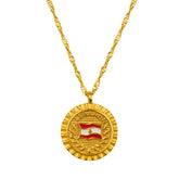 Lebanon Flag Necklace for Women 18K Gold | d'origine