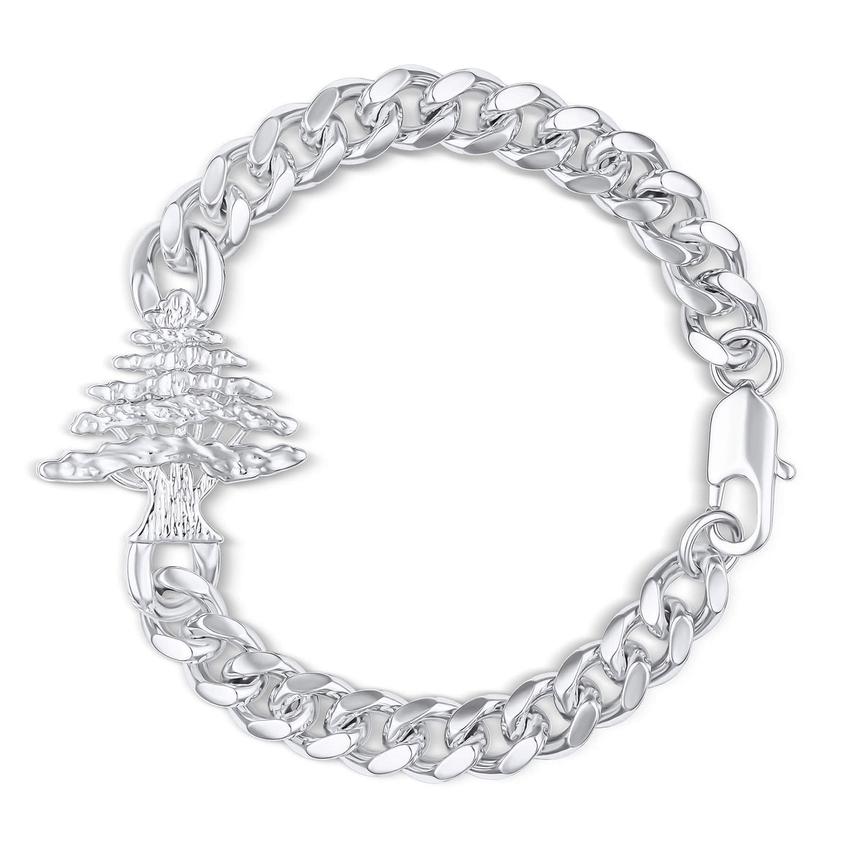 Libanon Wappen Armband Herren Silber wasserfest | d'origine