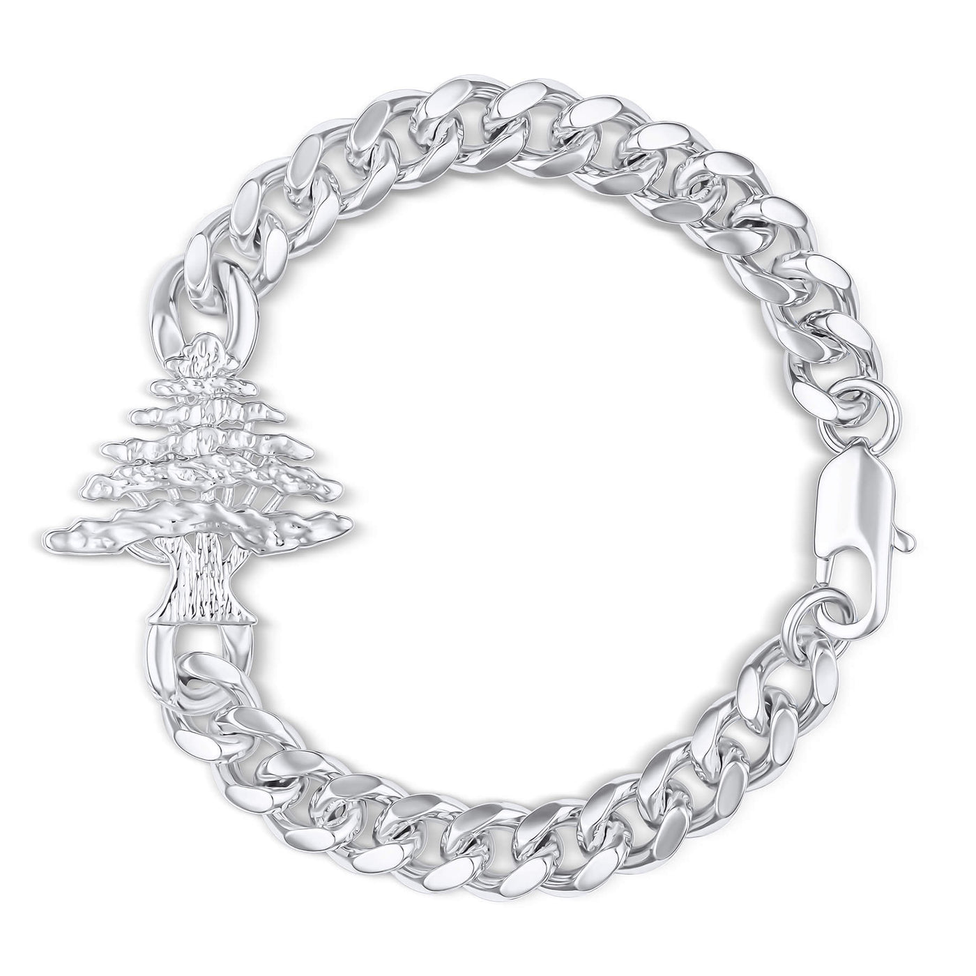 Libanon Wappen Armband Herren Silber wasserfest | d'origine