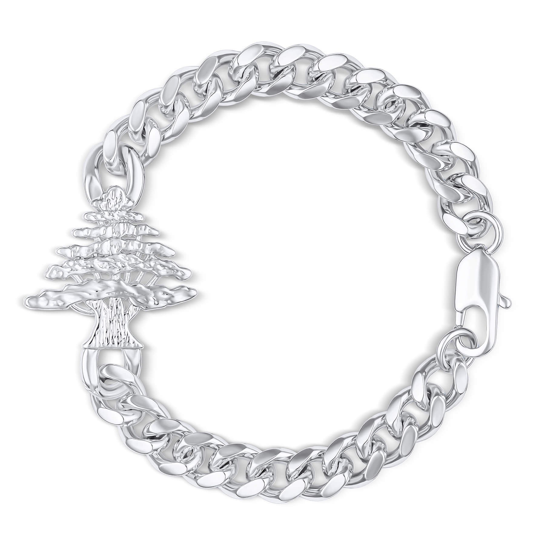 Libanon Wappen Armband Herren Silber wasserfest | d'origine