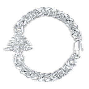 Libanon Wappen Armband Herren Silber wasserfest | d'origine