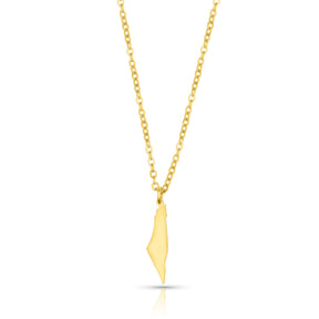 Palästina Silhouette Landkarten Kette Herren Gold vergoldet | d'origine