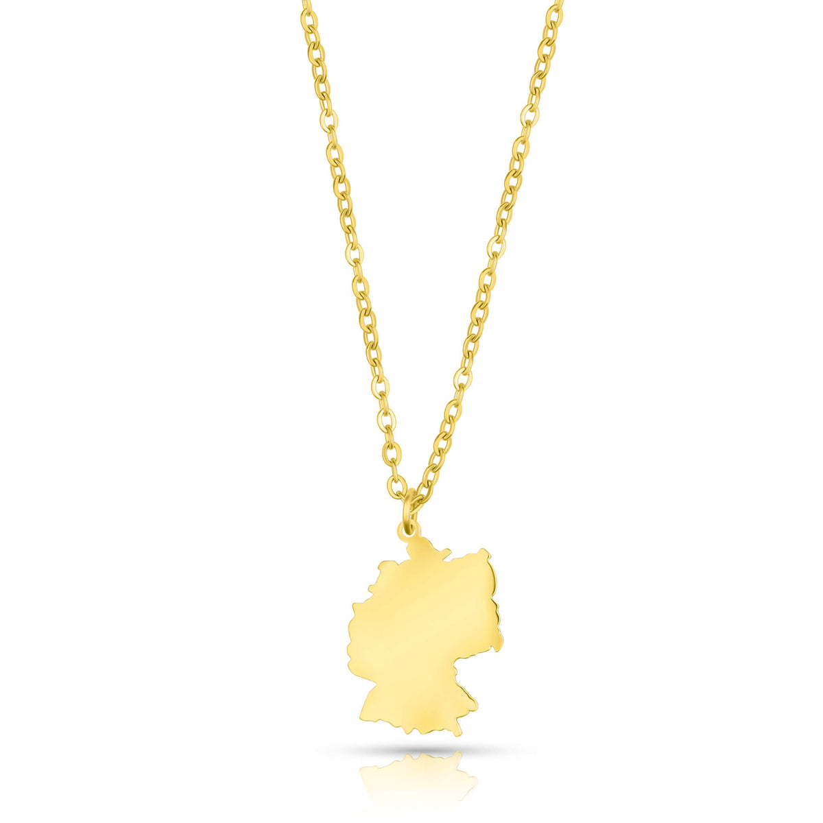 Deutschland Silhouette Landkarten Kette Herren Gold vergoldet | d'origine