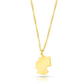Deutschland Landkarten Kette Damen 18K Gold | d'origine