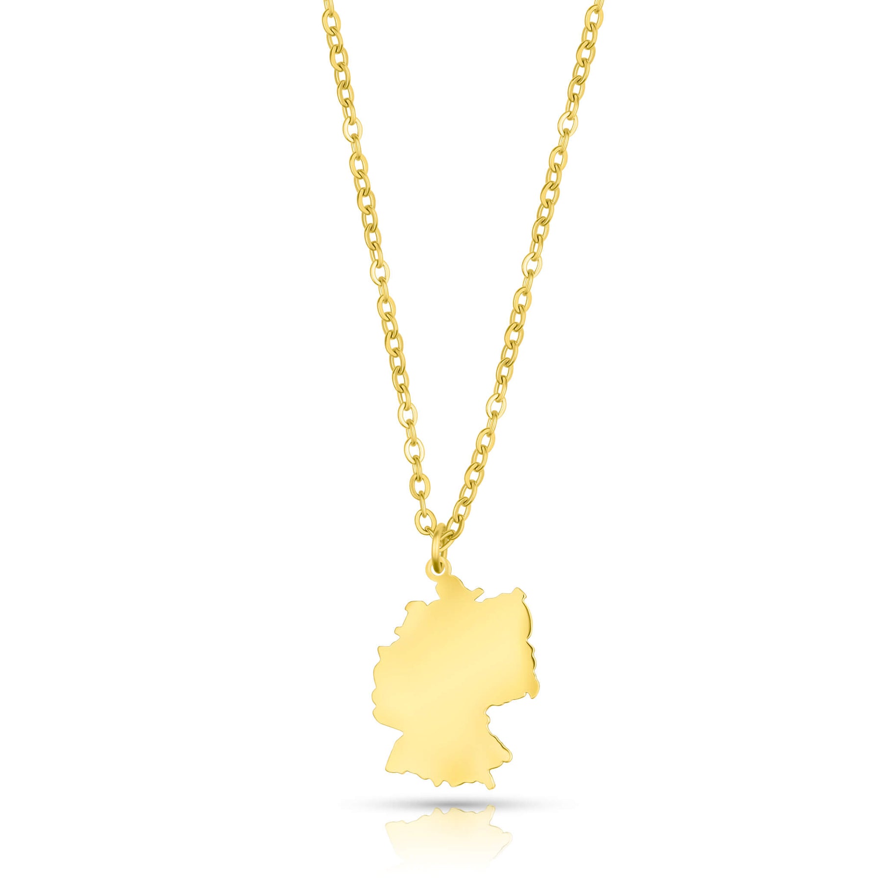 Deutschland Landkarten Kette Damen 18K Gold | d'origine