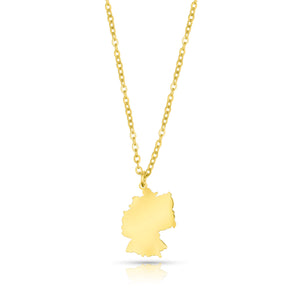 Deutschland Landkarten Kette Damen 18K Gold | d'origine