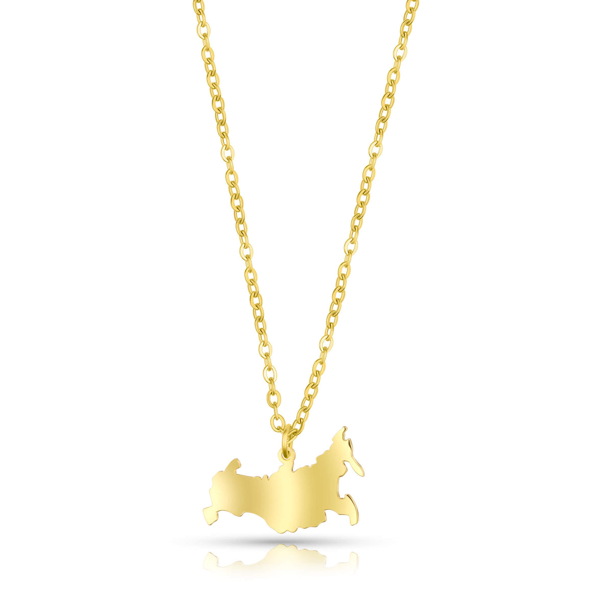 Russland Landkarten Kette Damen 18K Gold | d'origine