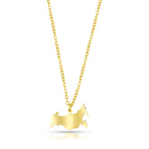 Russland Landkarten Kette Damen 18K Gold | d'origine