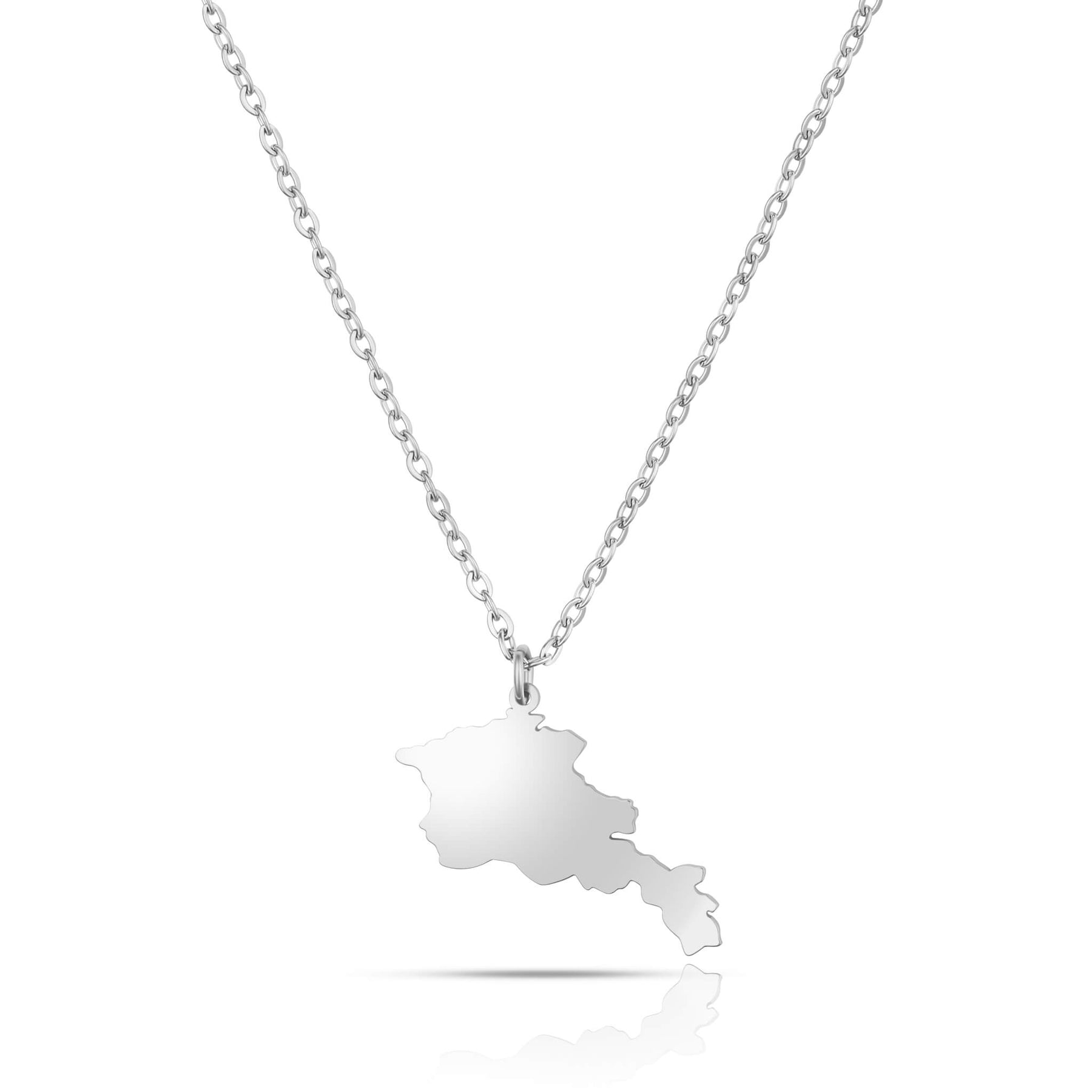 Armenien Silhouette Landkarten Kette Damen Silber wasserfest | d'origine