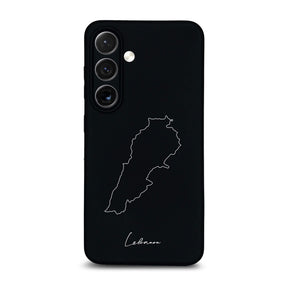 Libanon Handyhülle für Samsung Galaxy S23 bis S26 – Rückseite mit Landkarte und Schriftzug