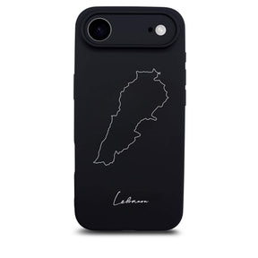 Libanon Handyhülle für iPhone 17 Air – Rückseite mit Landkarte und Schriftzug