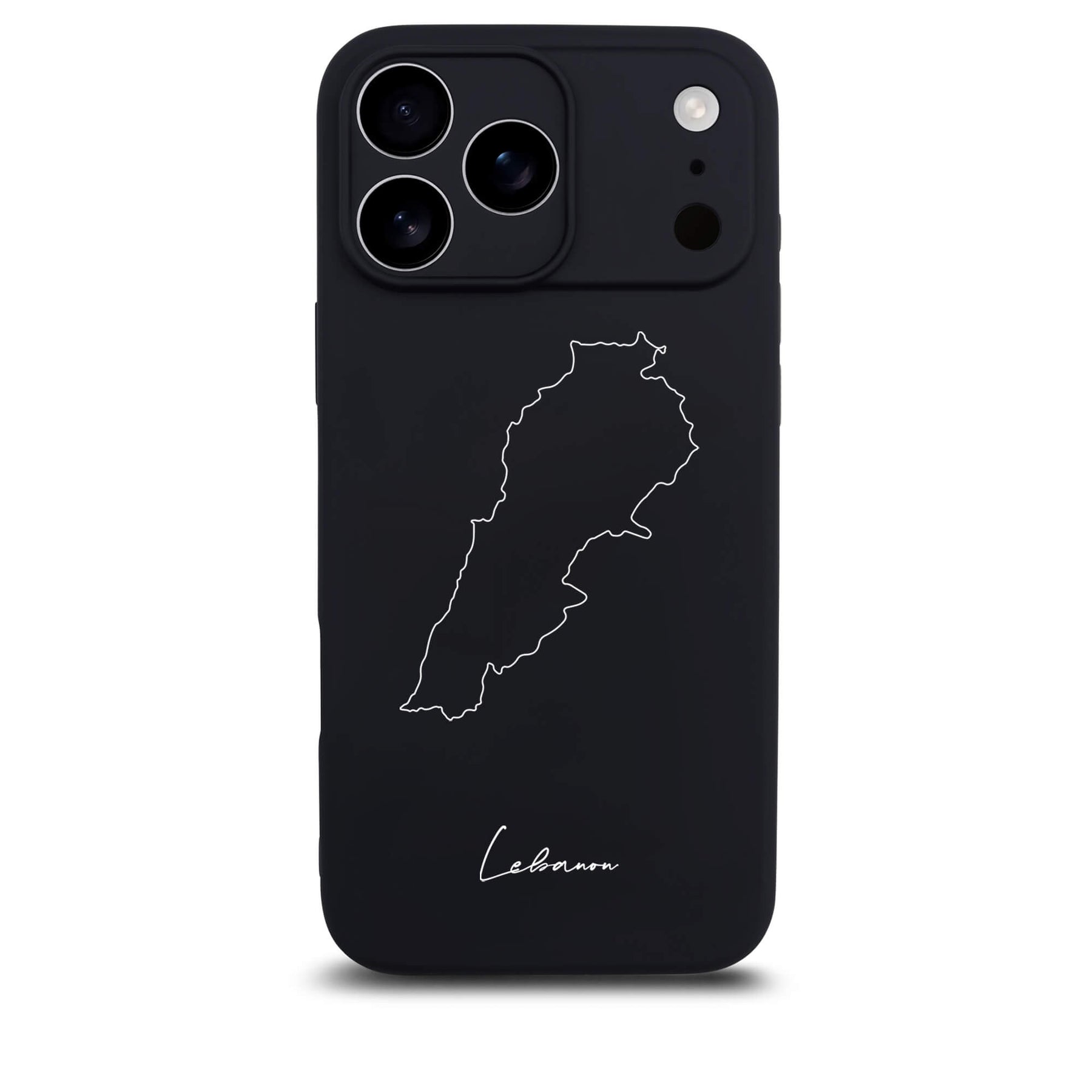 Libanon Handyhülle für iPhone 17 Pro – Rückseite mit Landkarte und Schriftzug
