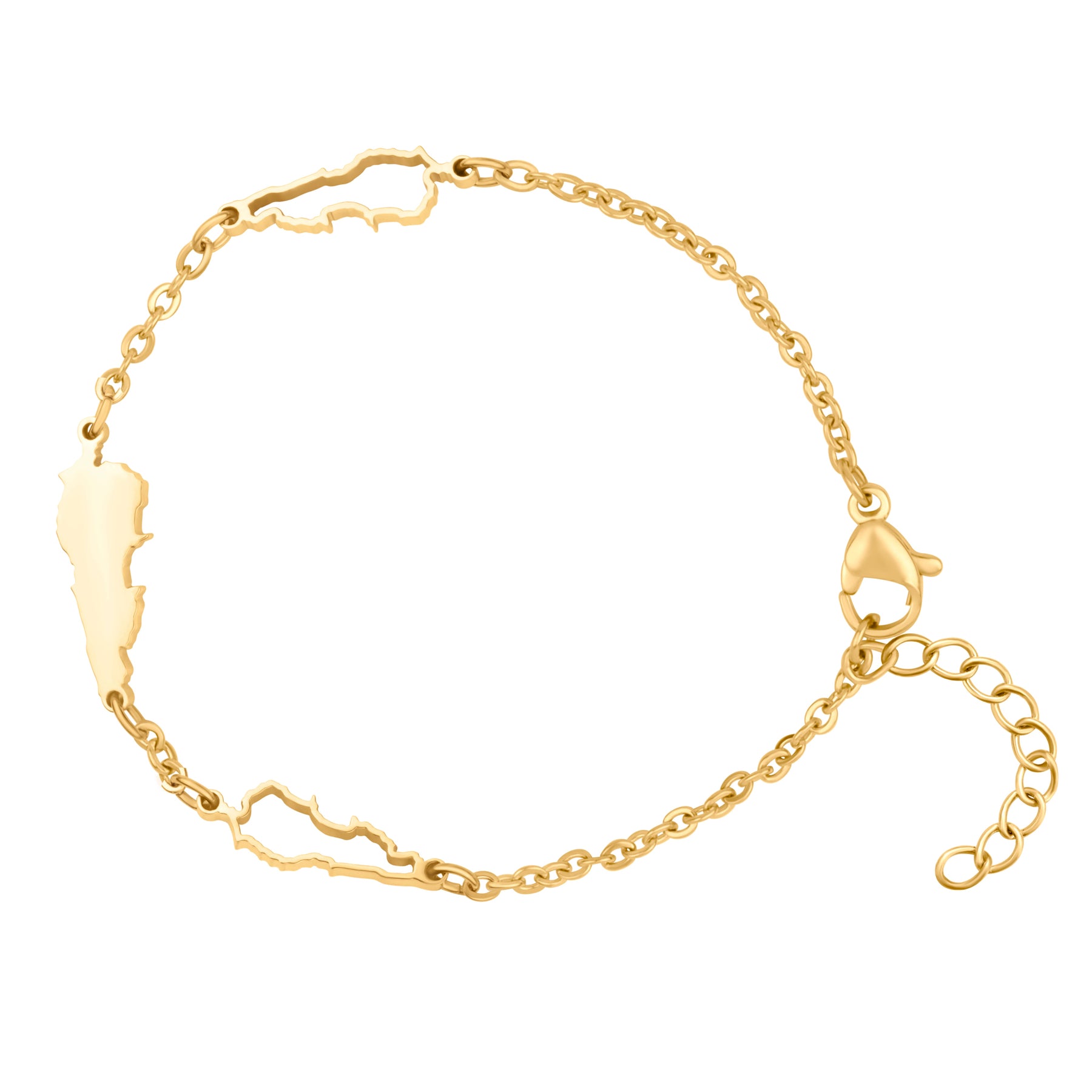 Libanon Landkarten Armband 18K Gold | d'origine