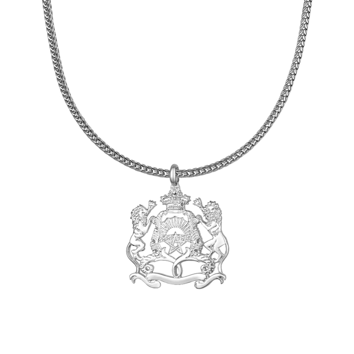 Marokko Stern Wappen Kette Herren Silber Edelstahl | d'origine