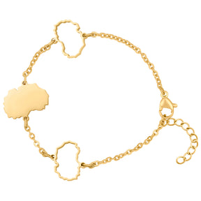 Mazedonien Landkarten Armband 18K Gold | d'origine
