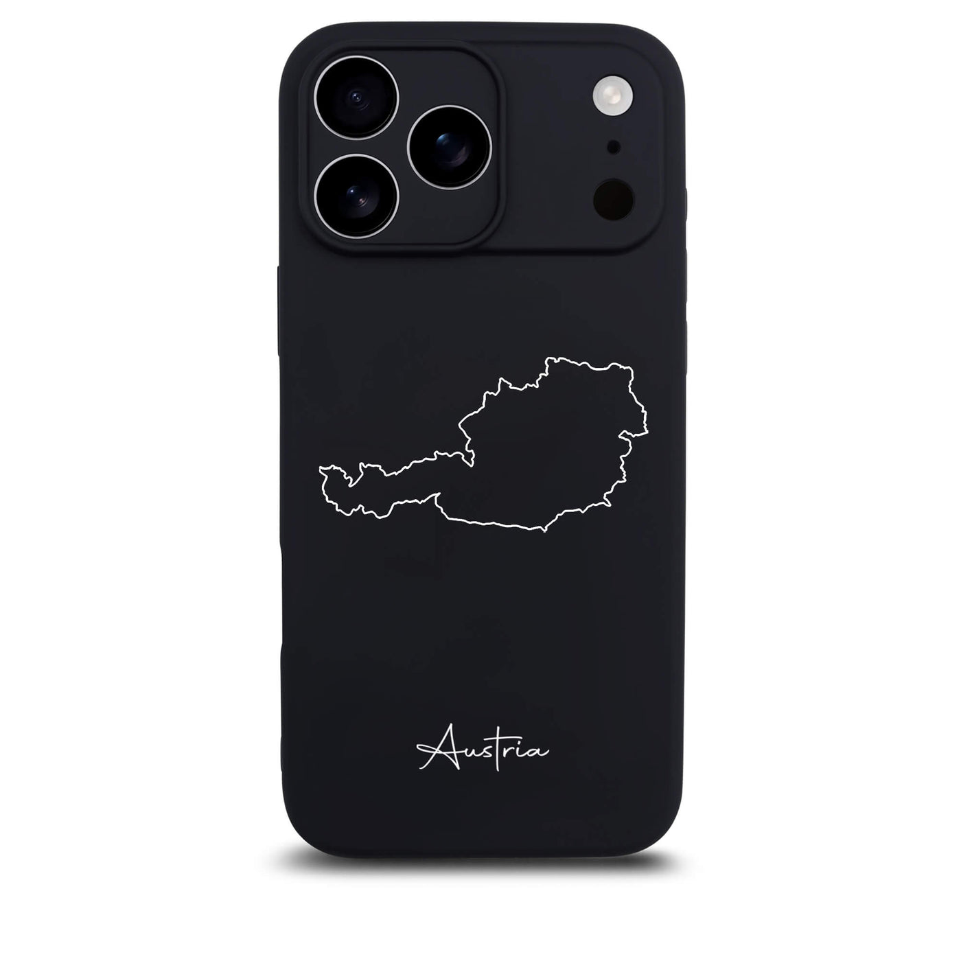 Österreich Handyhülle für iPhone 17 Pro – Rückseite mit Landkarte und Schriftzug