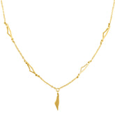 Palästina Landkarte 5-Anhänger Kette Damen 18K Gold | d'origine
