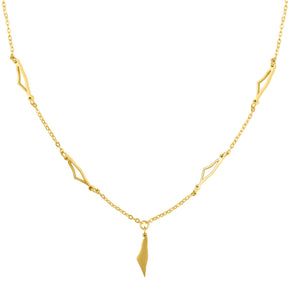 Palästina Landkarte 5-Anhänger Kette Damen 18K Gold | d'origine