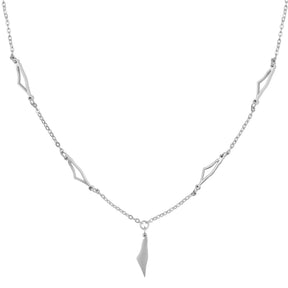 Palästina Silhouette 5-Anhänger Kette Damen Silber wasserfest | d'origine