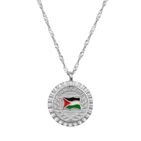 Palästina Nationalflagge Flaggenkette Damen Silber wasserfest | d'origine
