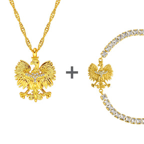 Polen Adler Wappen Schmuck Set Damen 18K Gold | d'origine
