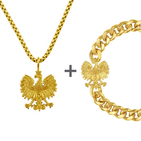 Polen Adler Wappen Schmuck Set Herren Edelstahl | d'origine