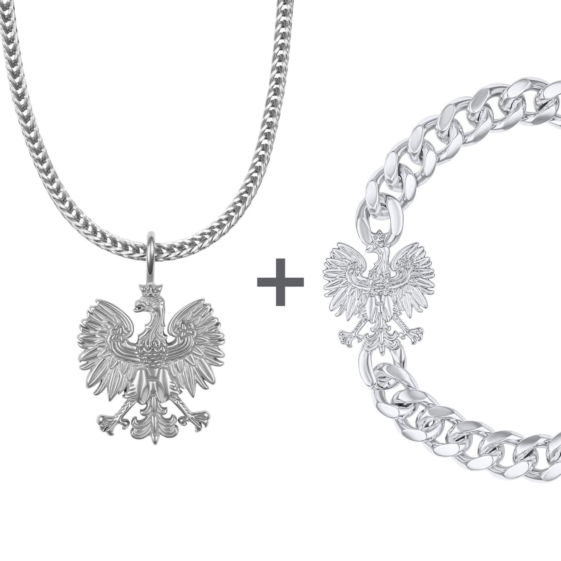 Polen Adler Wappen Schmuck Set Herren Edelstahl | d'origine