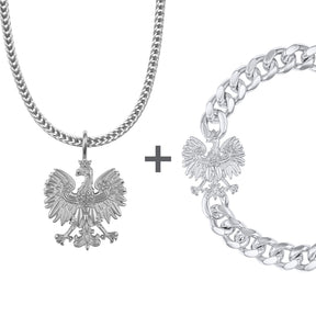 Polen Adler Wappen Schmuck Set Herren Edelstahl | d'origine