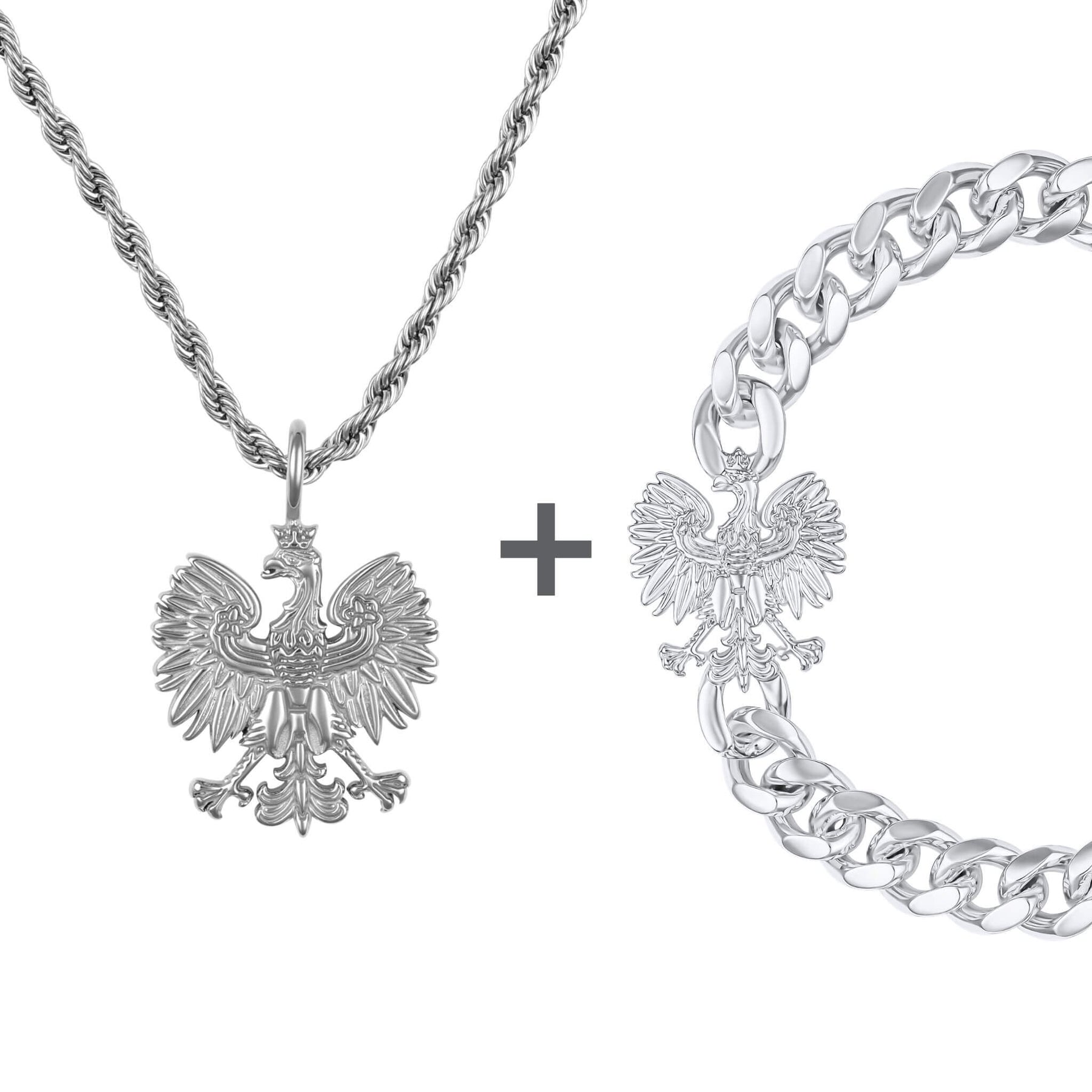 Polen Adler Wappen Schmuck Set Herren Edelstahl | d'origine