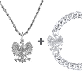 Polen Adler Wappen Schmuck Set Herren Edelstahl | d'origine