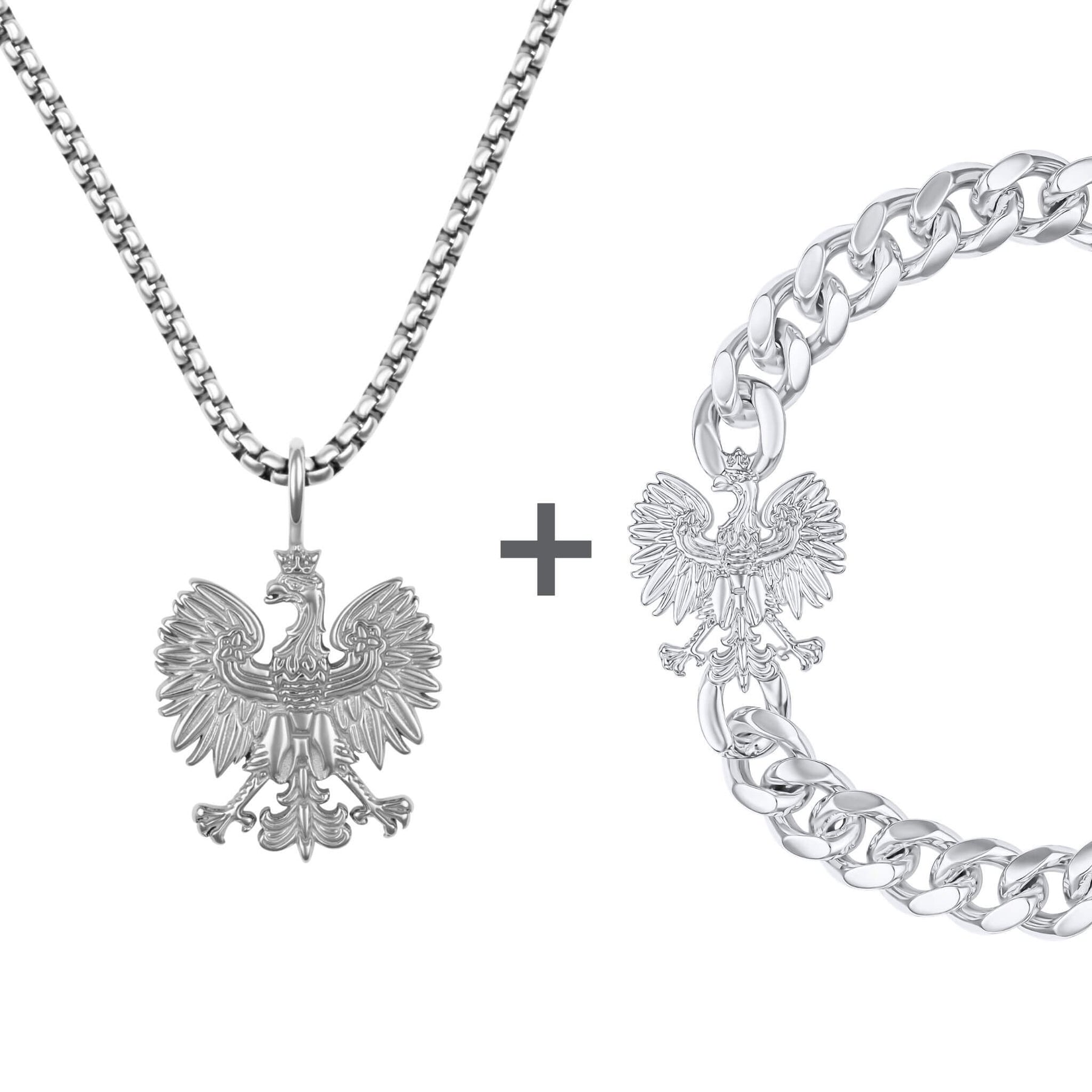Polen Wappen Schmuck Set Herren Edelstahl Kollektion