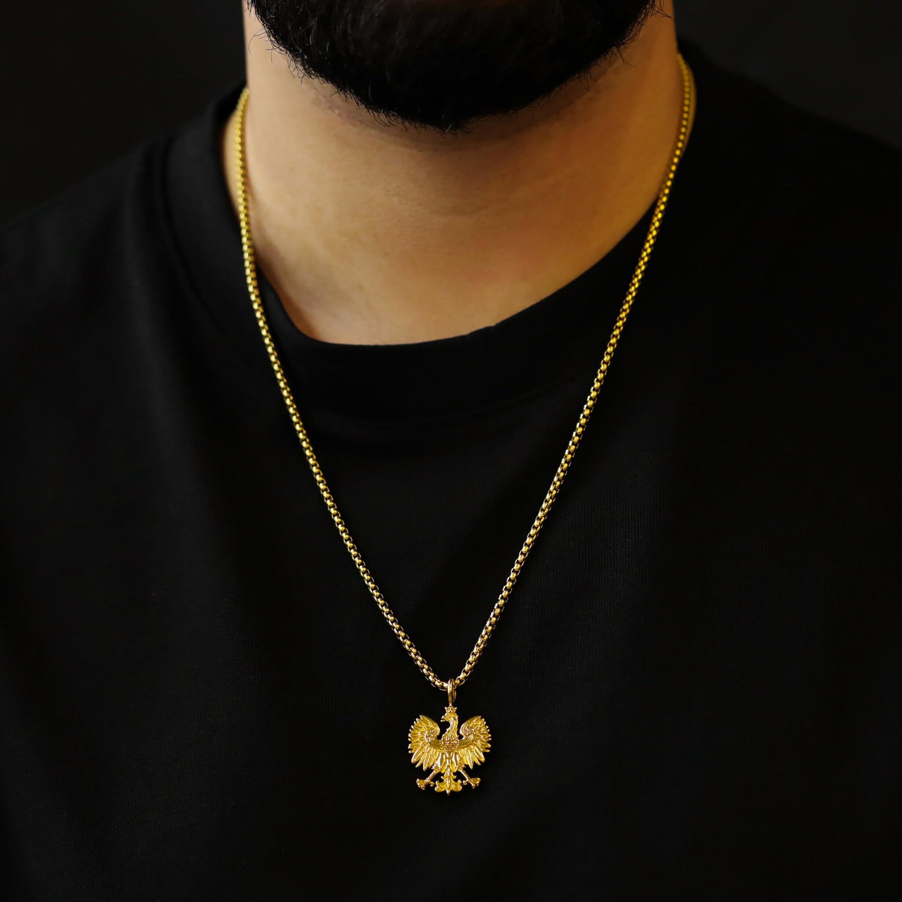 Polen Wappen Kette Herren am Model