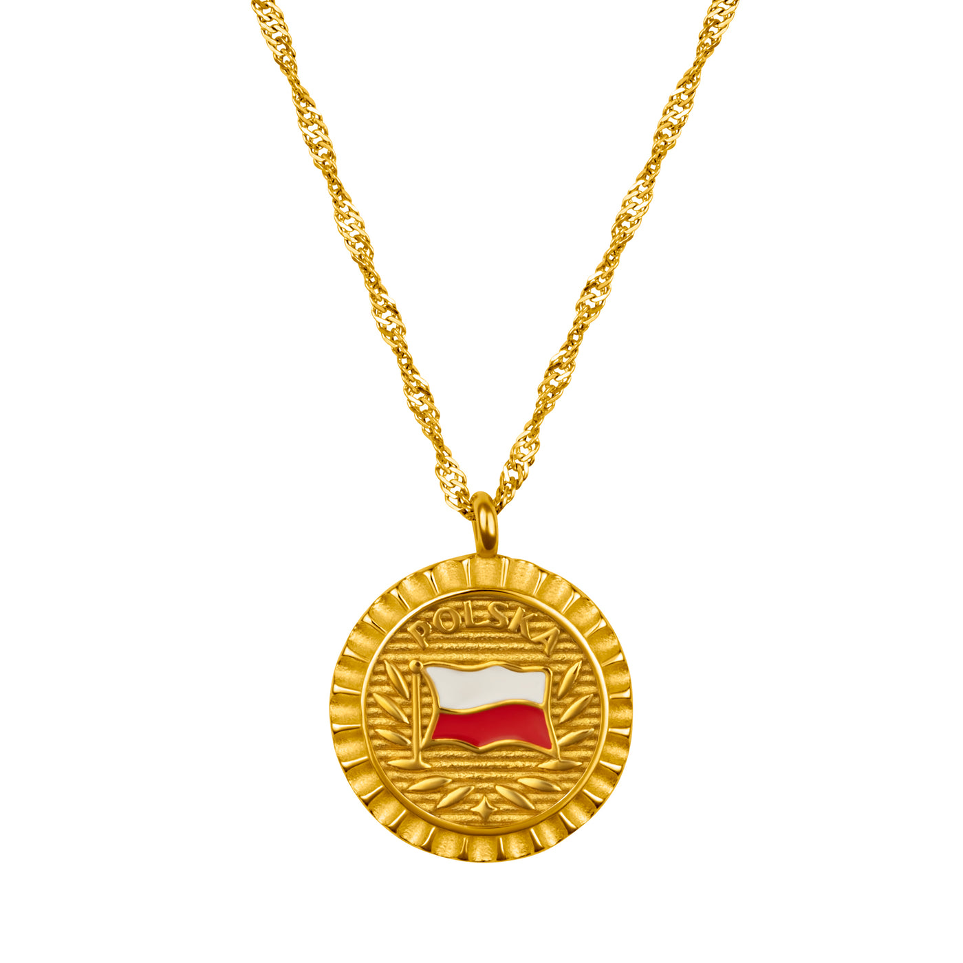 Polen Flaggenkette Damen 18K Gold | d'origine