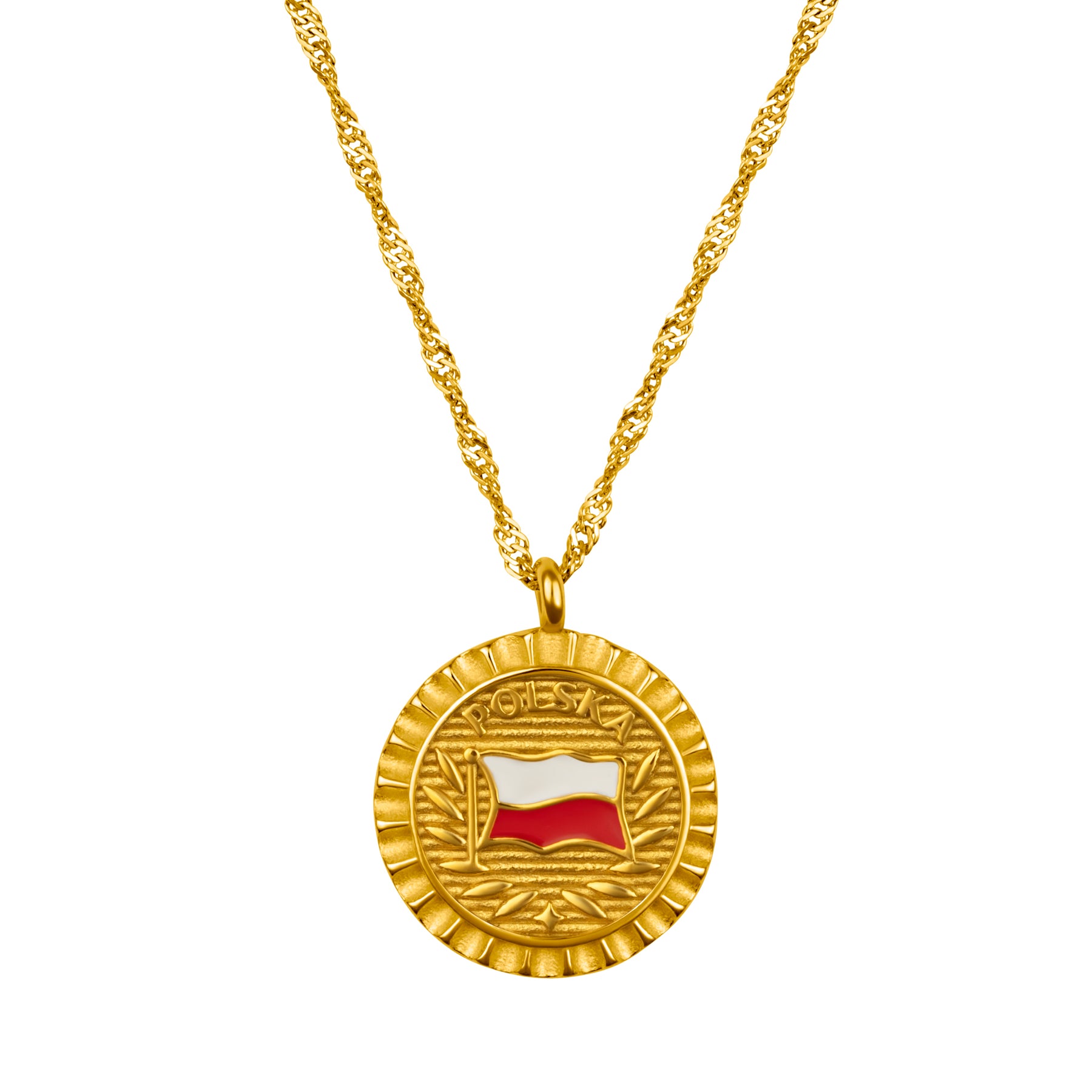 Polen Flaggenkette Damen 18K Gold | d'origine