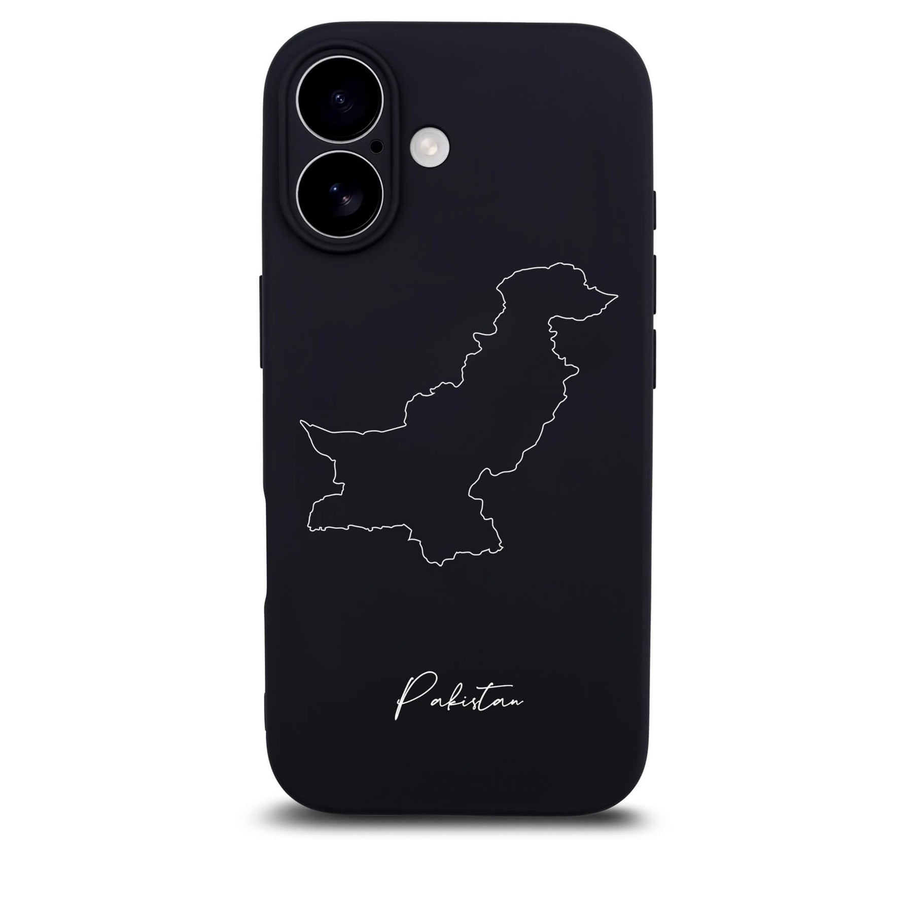 Pakistan phone case for iPhone 17 – back with map and lettering
