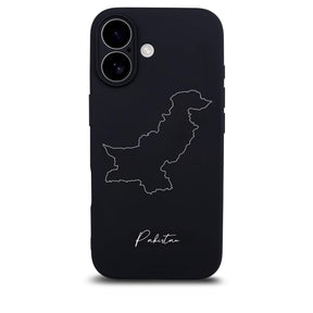 Pakistan phone case for iPhone 17 – back with map and lettering