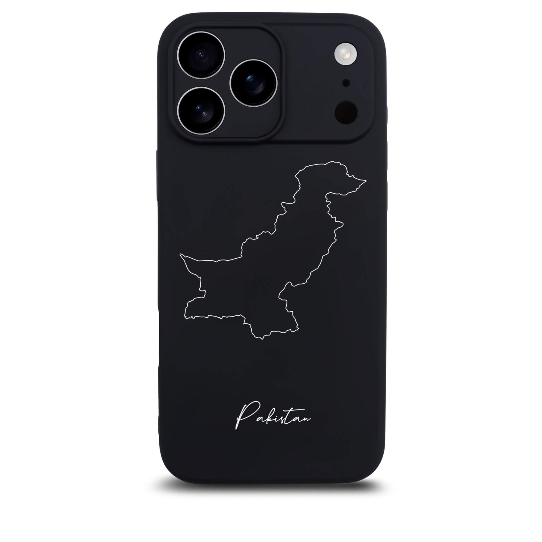 Pakistan phone case for iPhone 17 Pro – back with map and lettering