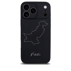 Pakistan phone case for iPhone 17 Pro – back with map and lettering