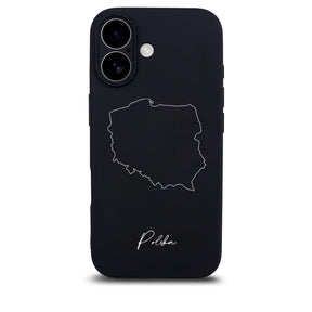 Poland phone case for iPhone 17 – back with map and lettering