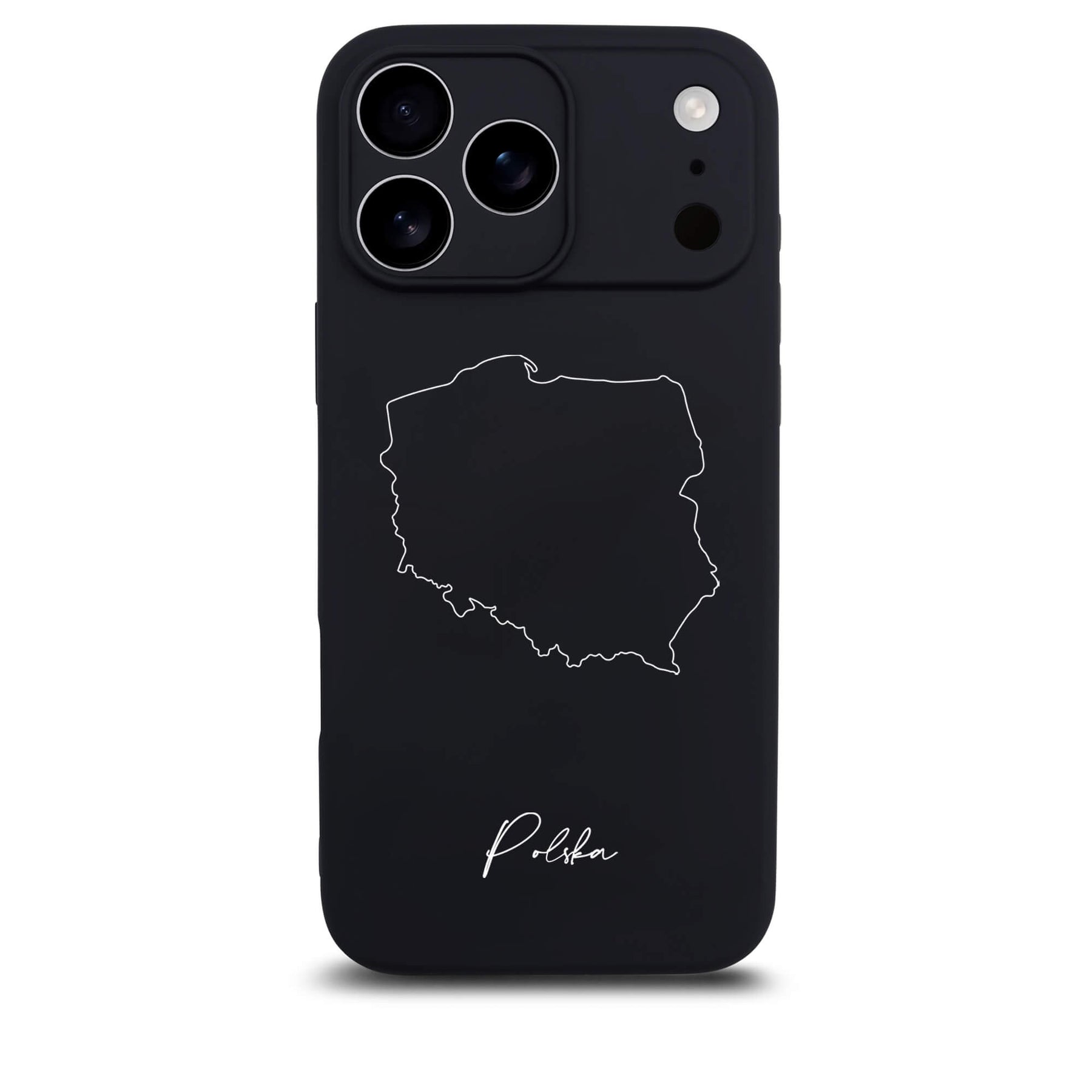 Poland phone case for iPhone 17 Pro – back with map and lettering