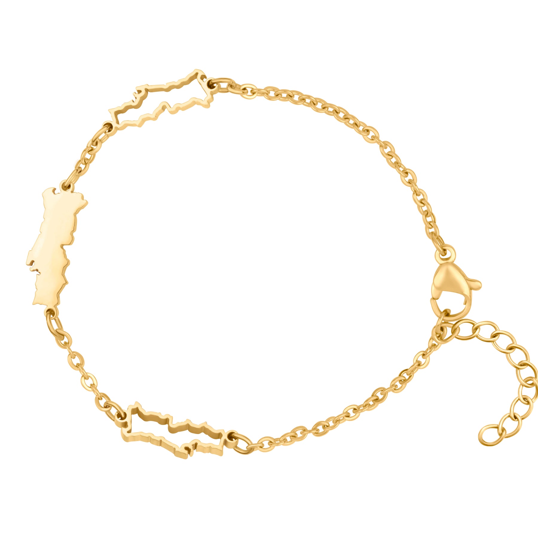 Portugal Landkarten Armband 18K Gold | d'origine