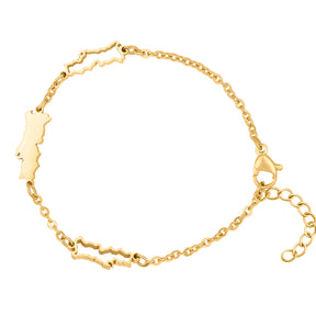 Portugal Landkarten Armband 18K Gold | d'origine