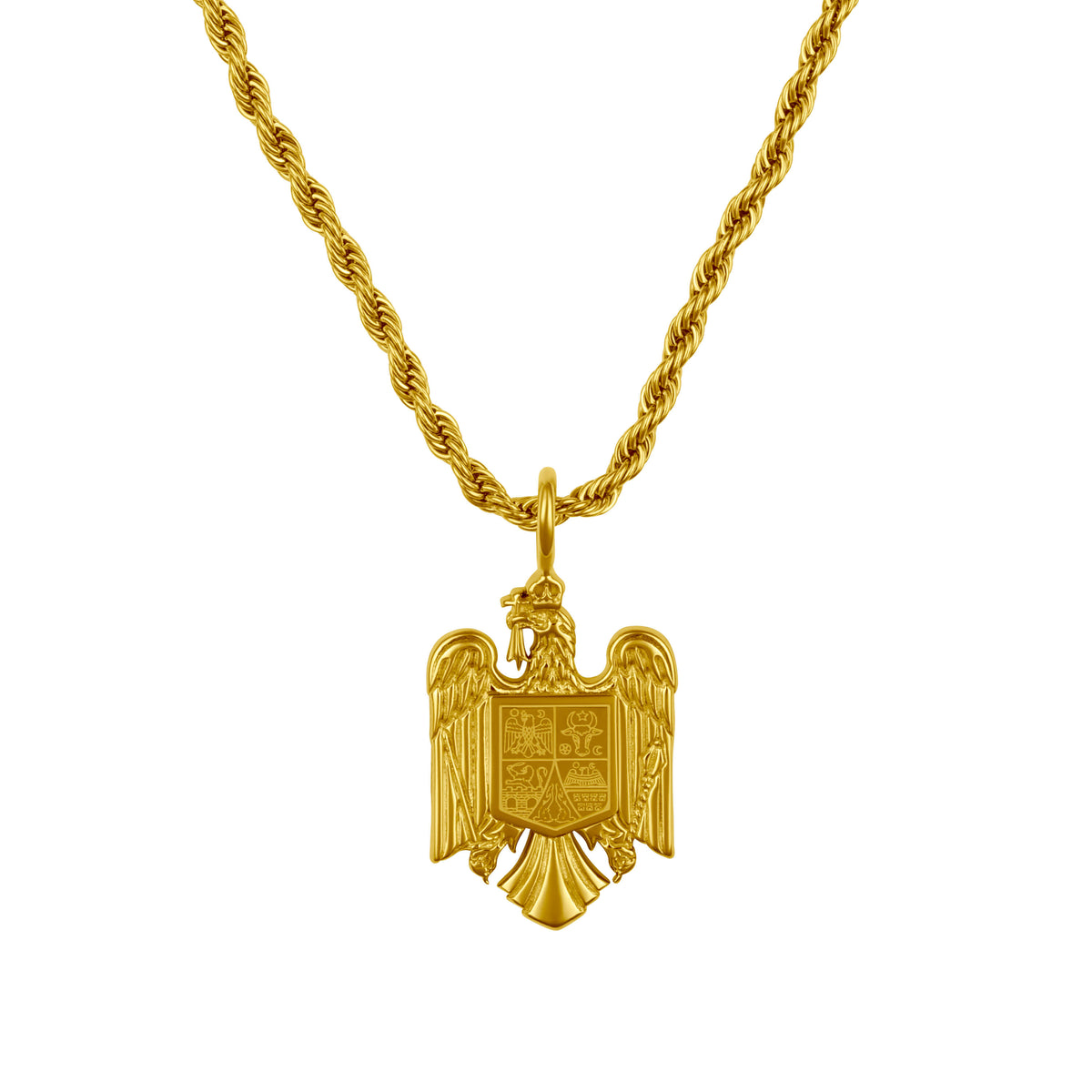 Rumänien Wappen Kette Herren 18K Gold | d'origine