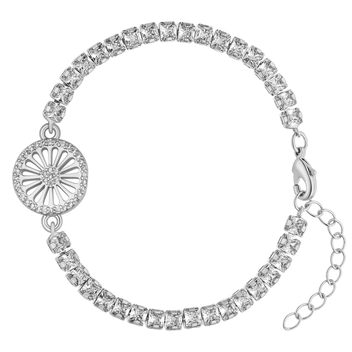 Roma Wappen Armband Damen Silber Edelstahl – Rad