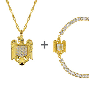 Rumänien Wappen Schmuck Set Damen 18K Gold | d'origine