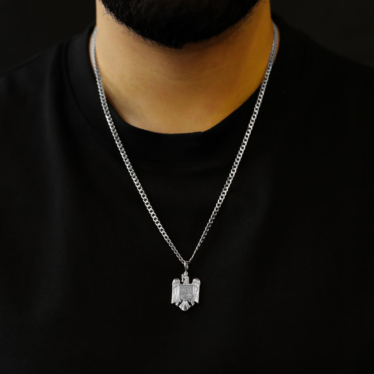 Rumänien Wappen Kette Herren Tragefoto – Wappen